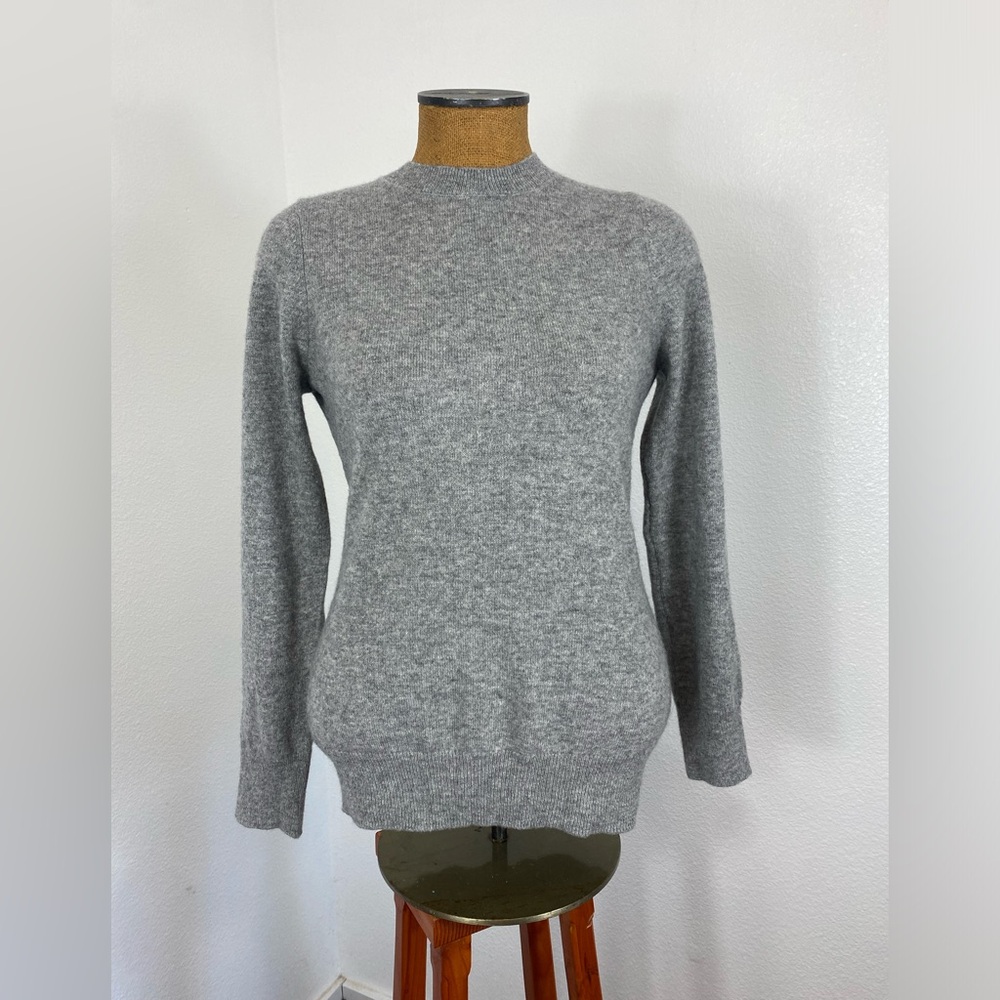 Weekend Stories Women’s 100% Cashmere Heather Gray Pullover Sweater M Classic